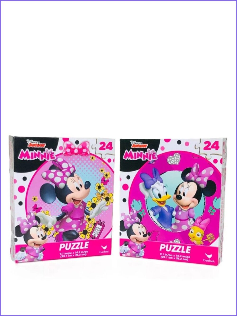 Set of 2 Cardinal 24pcs Puzzle - Disney Minnie Mouse & Donald Duck New Sealed